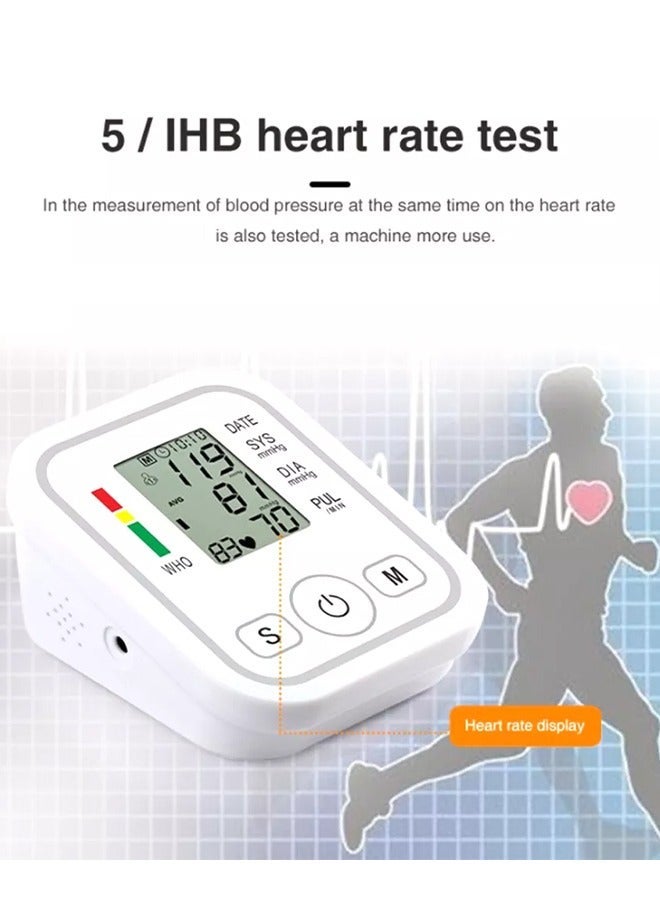 إي وورلد جهاز مراقبة ضغط الدم الرقمي للذراع العلوية، مقياس نبض احترافي مع سوار قابل للتعديل، قراءات دقيقة، كشف IHB وذاكرة لـ 2 مستخدمين (99 مجموعة)، جهاز رعاية صحية محمول للاستخدام المنزلي - Image 2